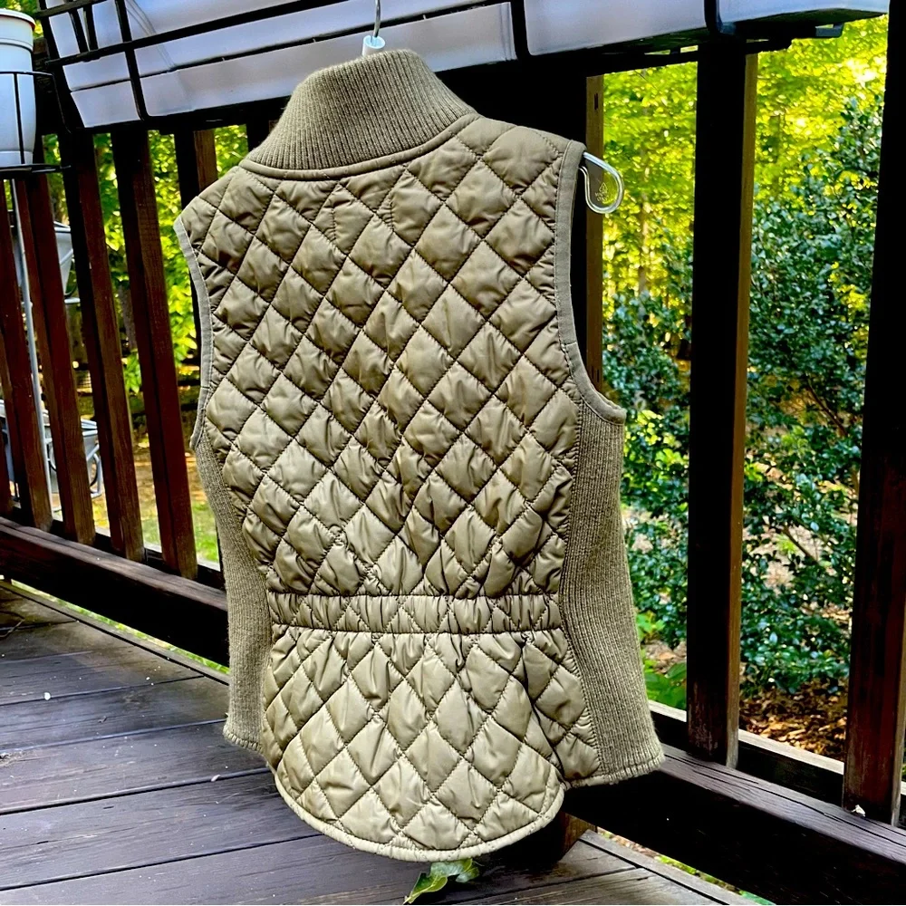 RALPH LAUREN Kids M 8-10 Green Quilted Insulated Full Zip Vest Jacket